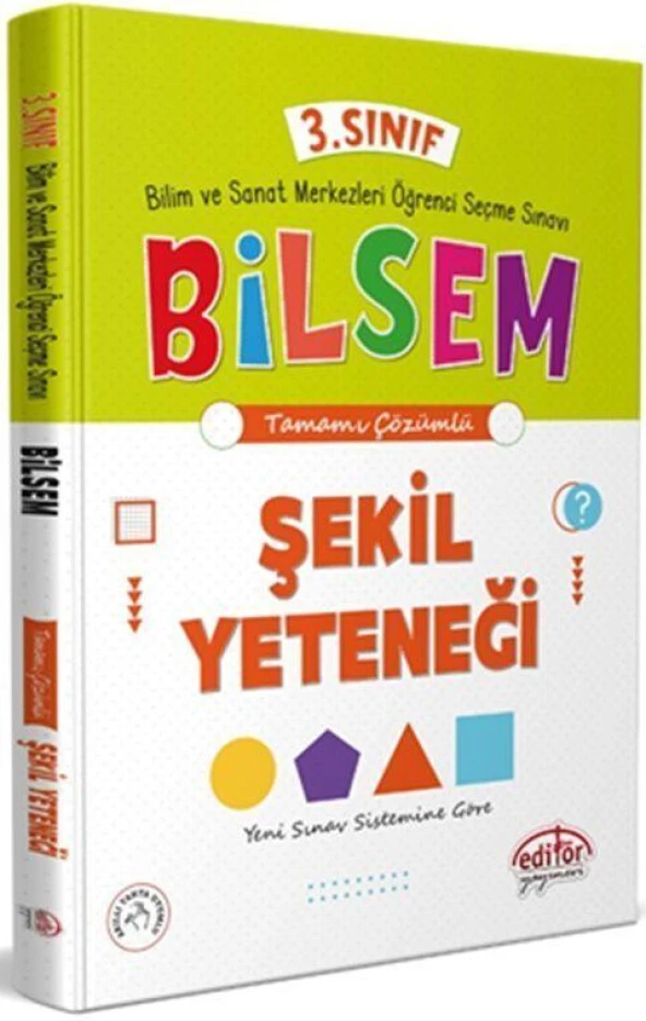 3. Sınıf Bilsem Hazırlık Şekil Yeteneği Editör Yayınları ürün görseli 1