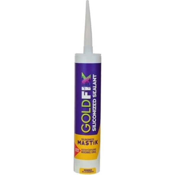 GOLDFİX SİLİKONİZE MASTİK BEYAZ 450GR ürün görseli 1