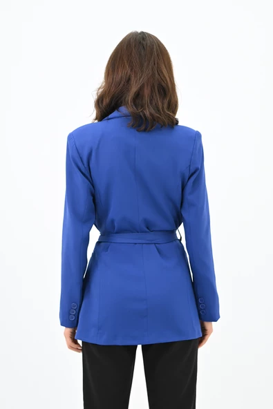 Kadın Kuşaklı Blazer Ceket 9004-1-24 - Resim 9