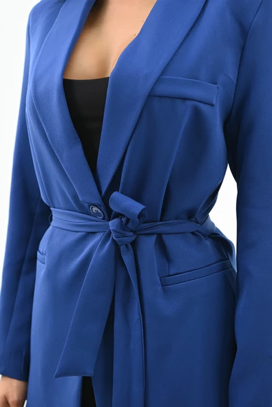 Kadın Kuşaklı Blazer Ceket 9004-1-24 - Resim 11