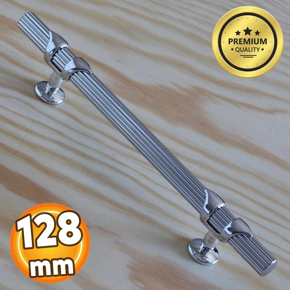 Emir Kulp Krom (128 MM - 12.8 CM) Metal Mobilya Mutfak Çekmece Dolap Dolabı Kulbu Kulpu Kulpları ürün görseli 1