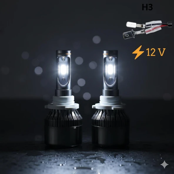 Space 12V H3 Beyaz Led Far Ampulü (4800LM) ürün görseli 1