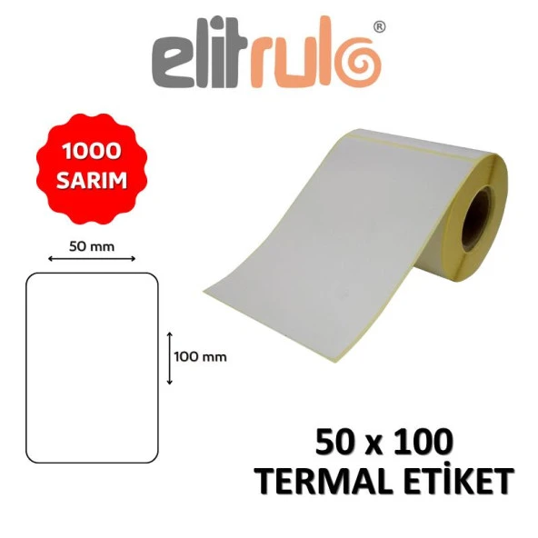 Elitrulo Barkod Etiketi 50x100 Termal - 1000 Adet ürün görseli 1
