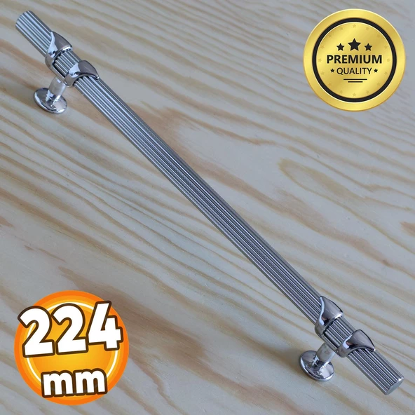Emir Kulp Krom (224 MM - 22.4 CM) Metal Mobilya Mutfak Çekmece Dolap Dolabı Kulbu Kulpu Kulpları ürün görseli 1