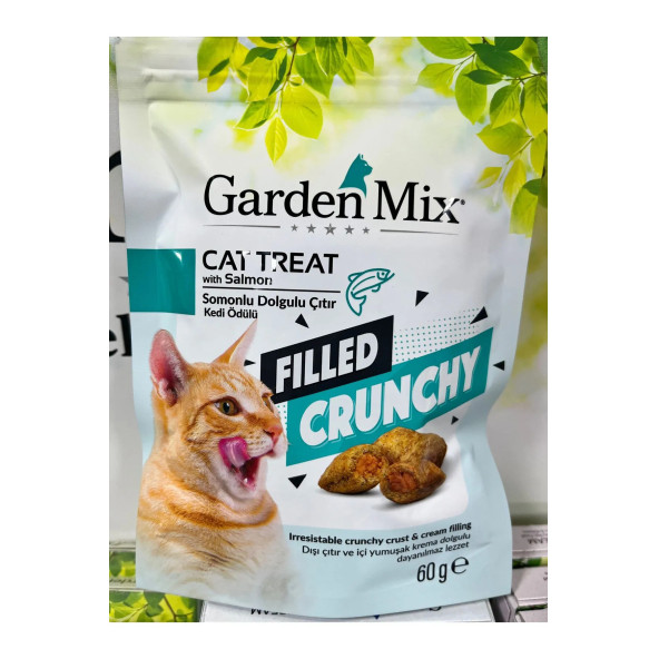 Gardenmix Somonlu Içi Dolgulu Çıtır Kedi Ödülü 60 gr ürün görseli 1