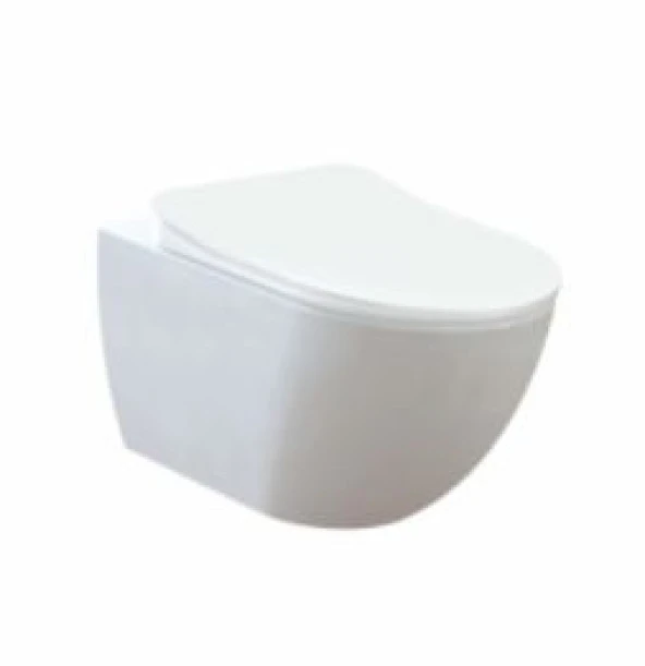 CREAVİT Rim-Off Kanalsız Klozet Ve Yavaş Kapanır Kapak FE322 ürün görseli 1