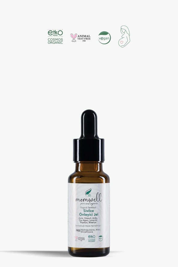 Momwell Organik Sivilce Akne Önleyici Serum 20ml ürün görseli 1