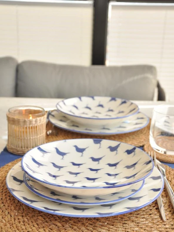 Sipahi Bird Porselen 3 lü Yemek Takımı ürün görseli 1