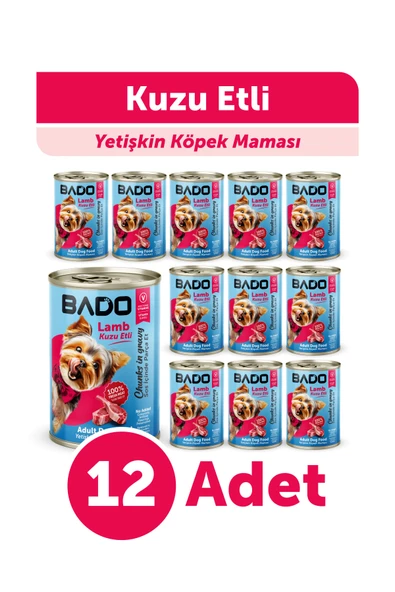 Bado Yetişkin Yaş Köpek Maması Kuzu Etli 400Gr 12'li ürün görseli 1