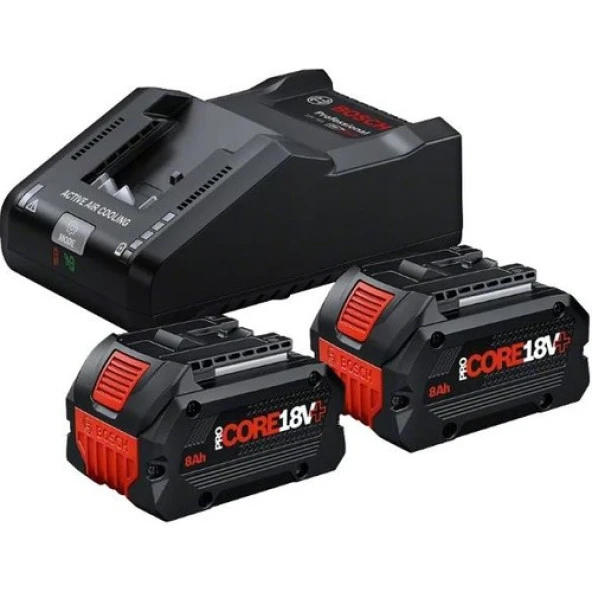 Bosch 18V Procore Akü Şarj Cihazı Seti 2X8.0AH ürün görseli 1
