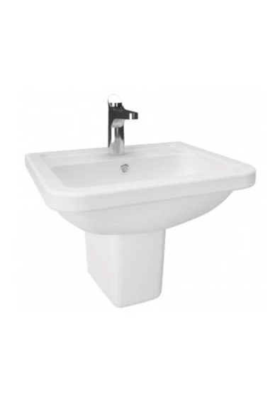 Creavit Ky045 Key Köşeli Yarım Ayak Lavabo 36*45 Cm ürün görseli 1