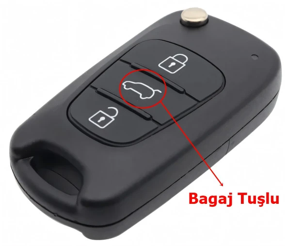 Hyundai Accent i20 i30 ix35 Uyumlu Anahtar Kabı Kumanda Kabı Oto Anahtarlık Vidalı Logolu ürün görseli 1