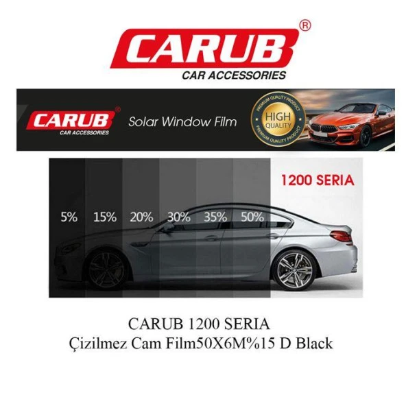 CARUB 1200 SERİA Çizilmez Cam Film50X6M%15 D Black ürün görseli 1