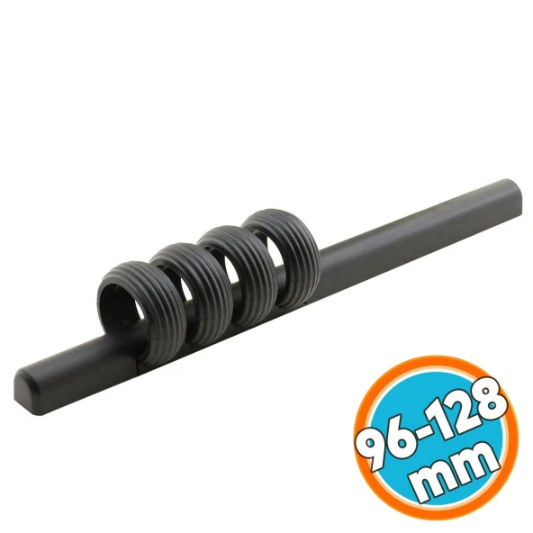 Çekmece Mutfak Dolap Kapak Kulpu Kulbu Mat Siyah Sert Plastik Kulp 96-128 mm ürün görseli 1
