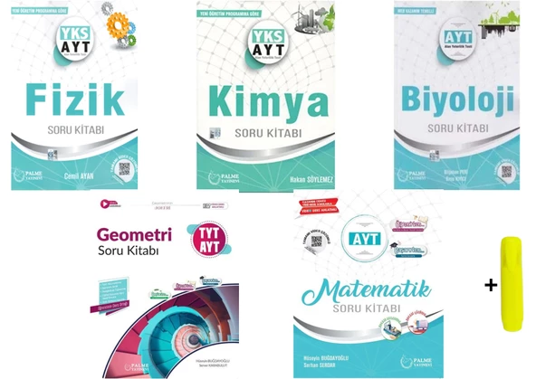 Palme AYT Matematik Geometri Fizik Kimya Biyoloji Soru Kitabı Seti Yeni ürün görseli 1