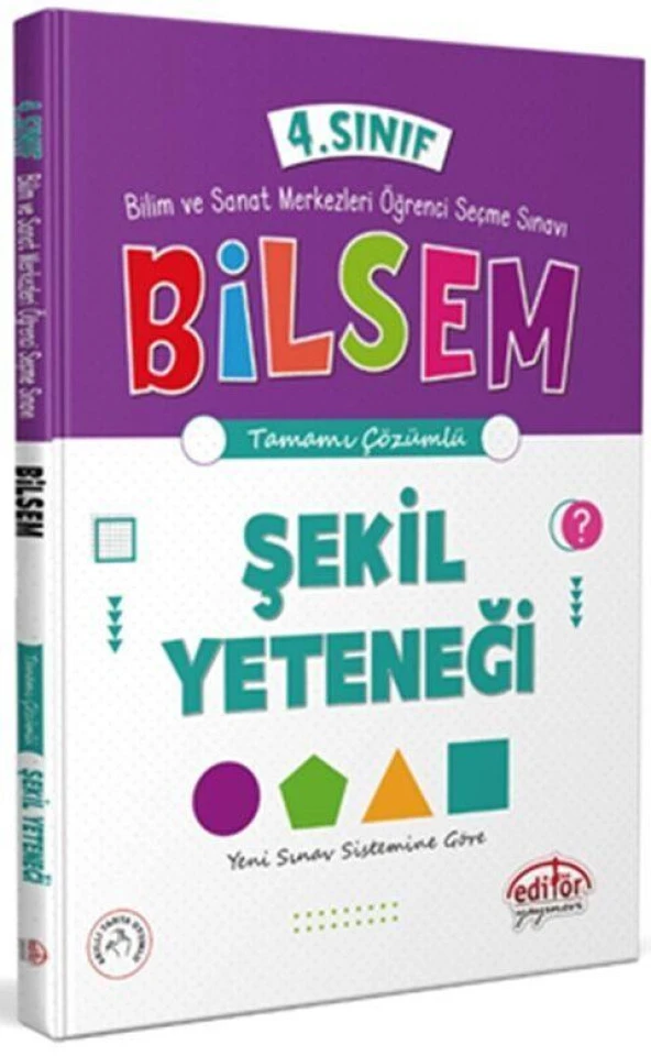 4. Sınıf Bilsem Hazırlık Şekil Yeteneği Editör Yayınları ürün görseli 1
