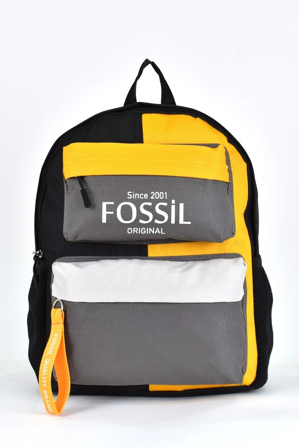 Fossil Unisex Çok Gözlü Günlük Seyahat Okul Sırt Çantası Gri 9512 ürün görseli 1