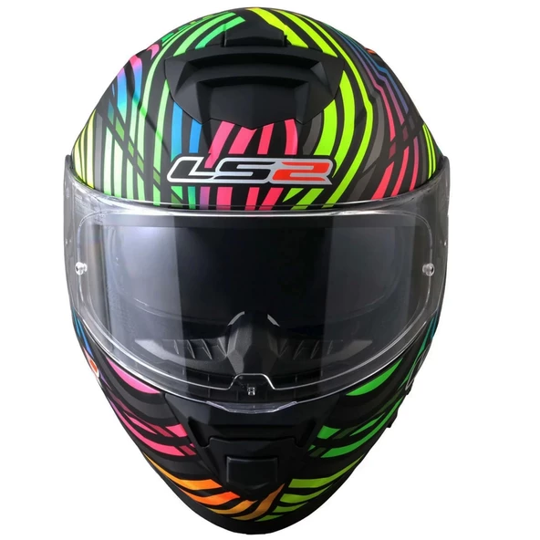 LS2 SSTORM 2 POWER MAT SİYAH-GÖKKUŞAĞI KASK - Resim 6