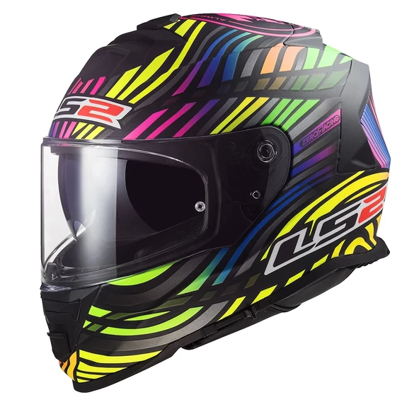 LS2 SSTORM 2 POWER MAT SİYAH-GÖKKUŞAĞI KASK ürün görseli 1