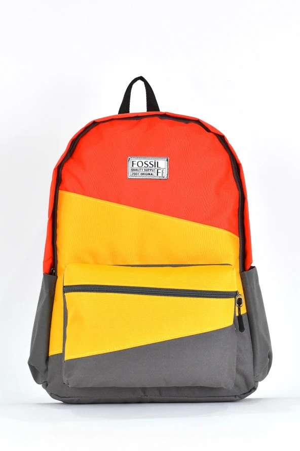 Fossil Unisex Çok Gözlü Günlük Seyahat Okul Sırt Çantası Turuncu 9507 ürün görseli 1