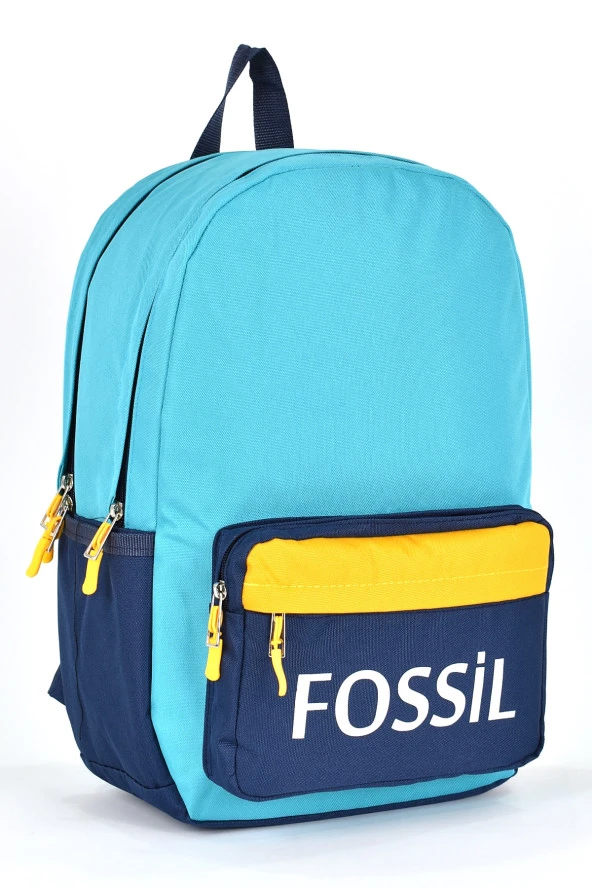 Fossil Unisex Çok Gözlü Günlük Seyahat Okul Sırt Çantası Turkuaz 9504 ürün görseli 1