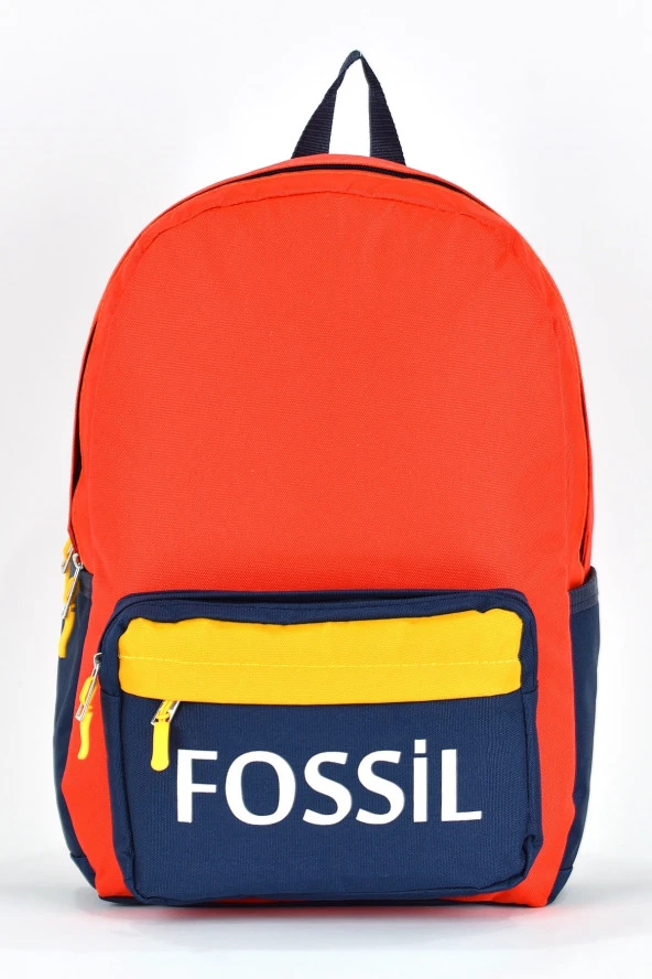 Fossil Unisex Çok Gözlü Günlük Seyahat Okul Sırt Çantası Turuncu 9504 ürün görseli 1