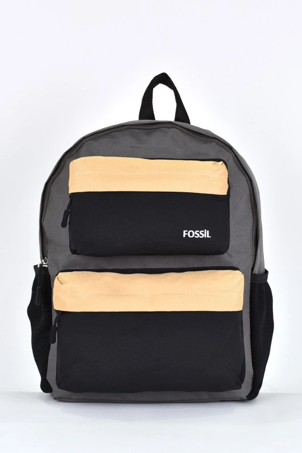 Fossil Unisex Çok Gözlü Günlük Seyahat Okul Sırt Çantası Gri 9503 ürün görseli 1