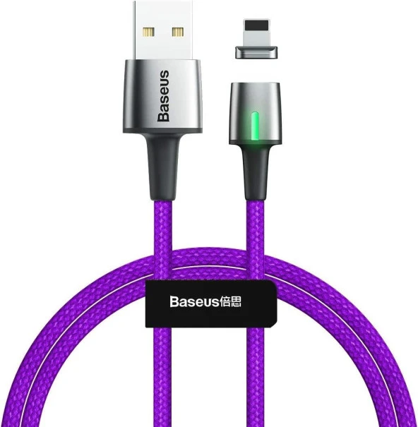 Baseus Zinc Magnetic Usb Kablo Şarj İPhone 7-8-XS-XR 2.4A 1 Metre ürün görseli 1