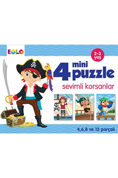 4 Mini Puzzle - Sevimli Korsanlar - Eolo Yayıncılık - Eolo Kolektif Kitabı ürün görseli 1