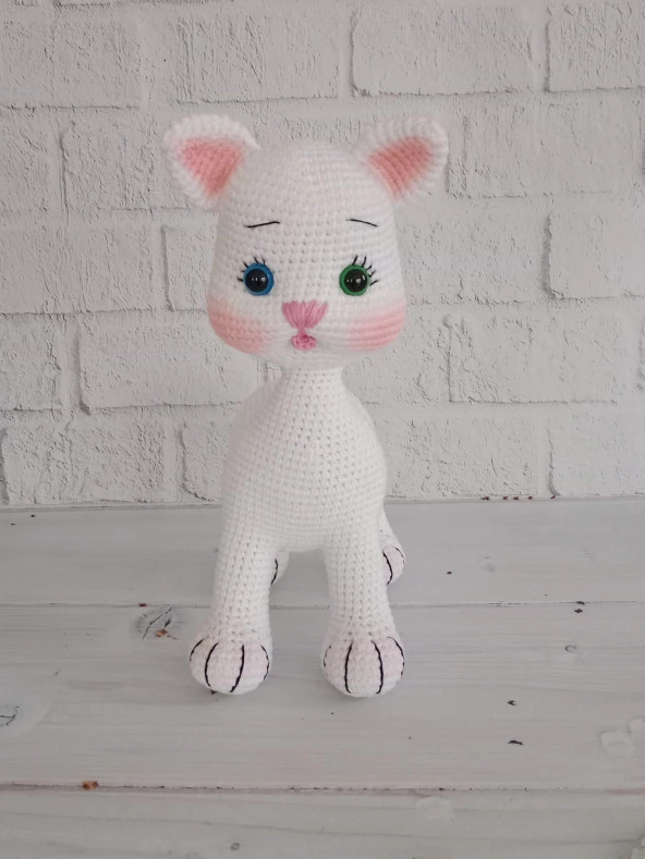 Tatlı Pisicik Amigurumi Organik Oyuncak ürün görseli 1