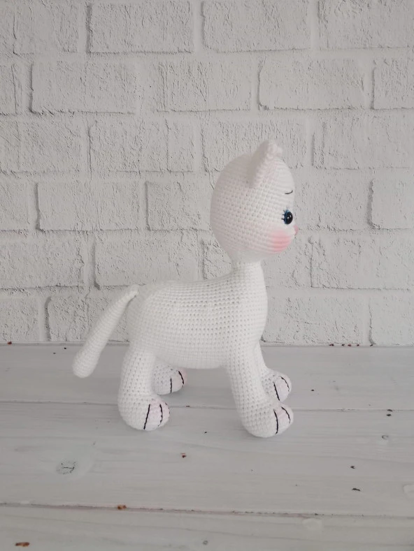 Tatlı Pisicik Amigurumi Organik Oyuncak - Resim 6