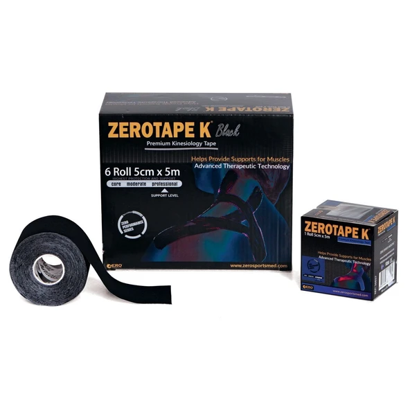 Zerotape K  Siyah 5cm x 5m - Resim 4