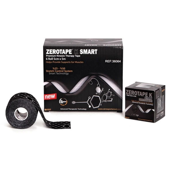 Zerotape K Smart Black/Silver 5cm x 5m - Resim 3