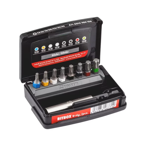 WÜRTH BİT BOX TX C 6.3 (1/4) W. BİT HOLDER SET 6, 9 PCS. - Resim 2