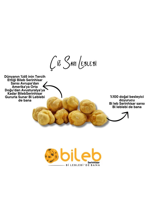 Çiğ Sarı Leblebi Meşhur Serinhisar Leblebisi 1 Kg ürün görseli 1