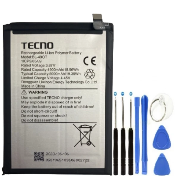 Tecno Camon 20/ Camon 20 Pro Pil Batarya BL-49OT+Tamir Set ürün görseli 1