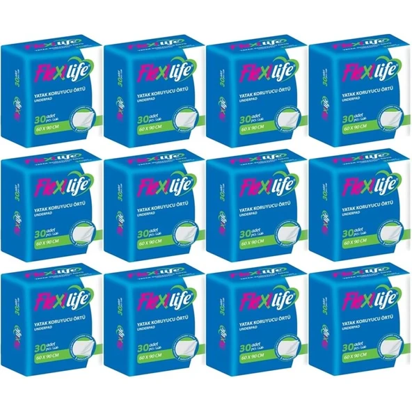 Flexi Life Yetişkin Alt Açma Yatak Koruyucu Örtü 60*90CM Klasik 360 Adet (12PK*30) ürün görseli 1