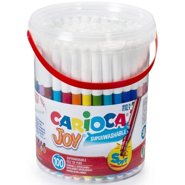 Carioca Joy Süper Yıkanabilir Keçeli Boya Kalemi 100'lü Kova ürün görseli 1