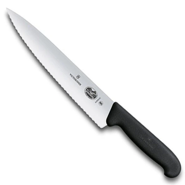 Victorinox Fibrox 22cm Tırtıklı Dilimleme Bıçağı 5.2033.22 Siyah ürün görseli 1