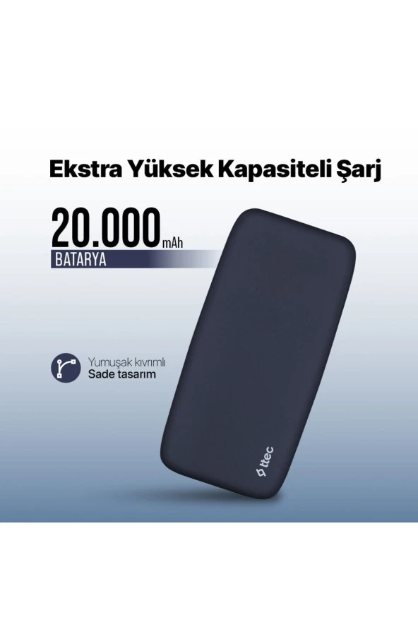Ttec 2BB212L ChargeUp Pro 20.000 mAh PD 20W Taşınabilir Hızlı Şarj Aleti / Powerbank - Resim 2