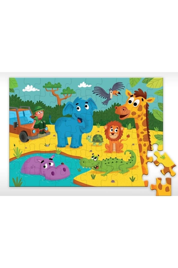 60 Parça Puzzle - Safari - Resim 3