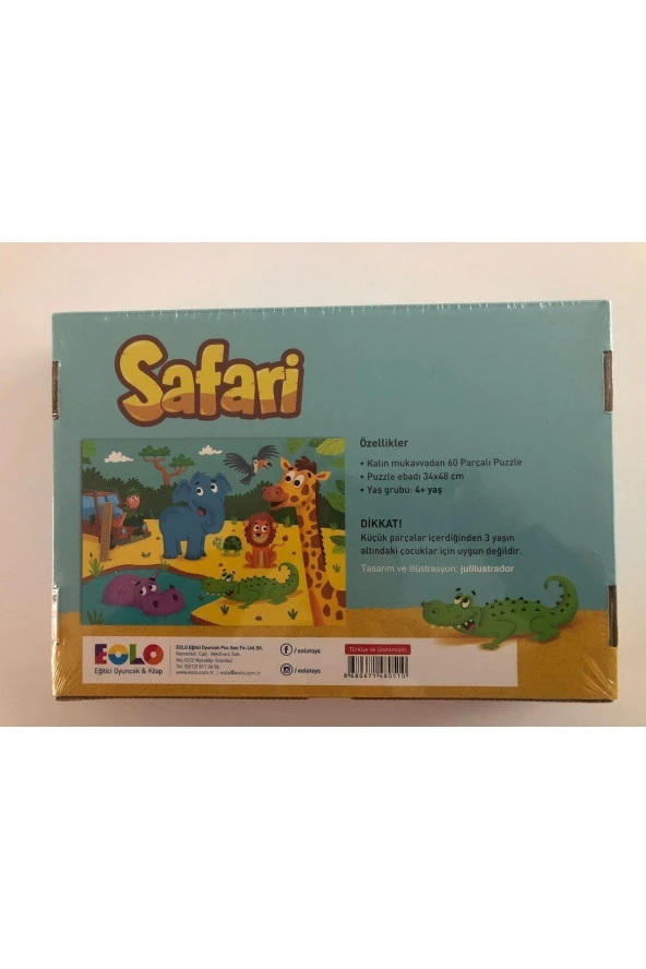 60 Parça Puzzle - Safari - Resim 5