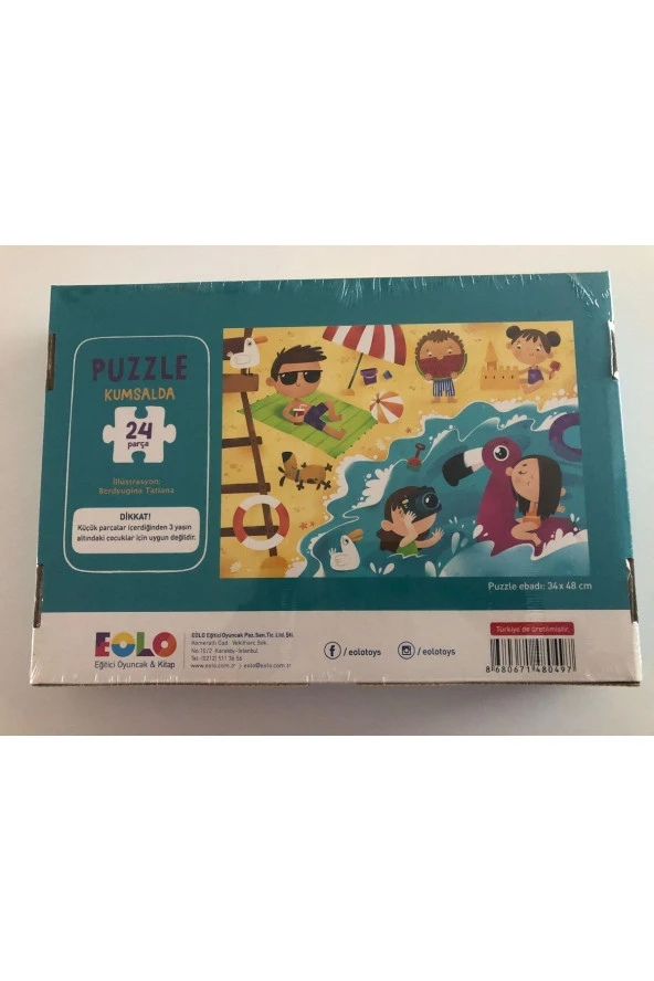 24 Parça Puzzle - Kumsalda - Resim 5