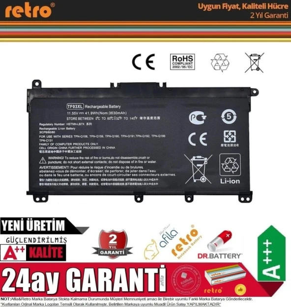 Hp 14-bf115nt Notebook Bataryası - Pili - Resim 2