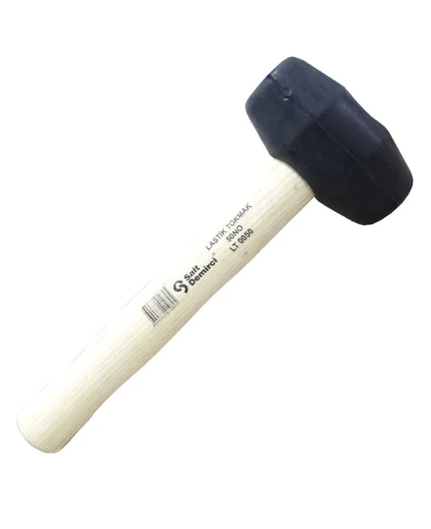 AHŞAP SAPLI LASTİK TOKMAK 50 MM ürün görseli 1