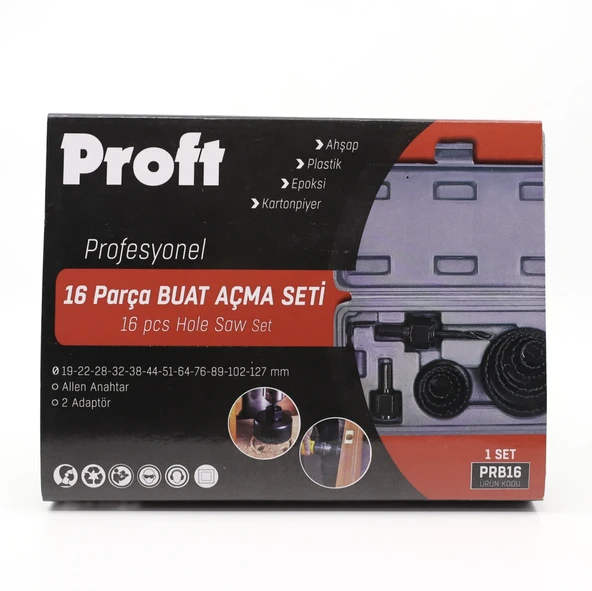 PROFT 16 PARÇA BUAT AÇMA SETİ - Resim 2