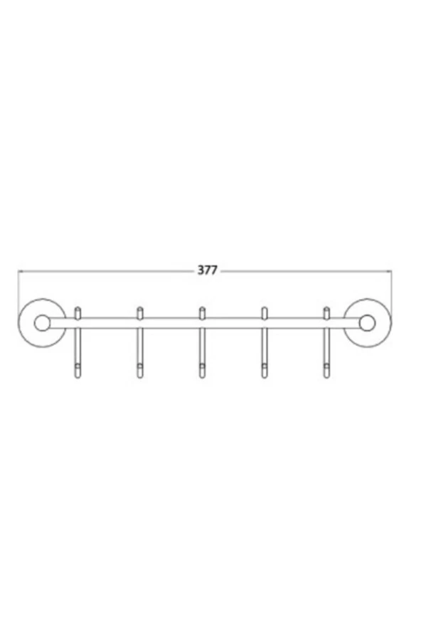 ASKILIK 5 Lİ KANCA KROM CSK EGE 2427 - Resim 2