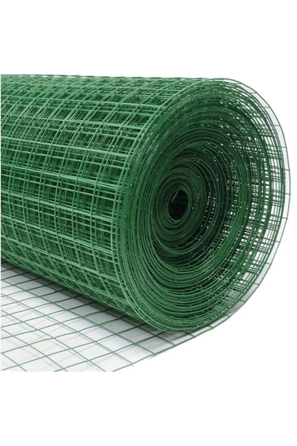 ÇİT PVC KAPLI PUNTALI YEŞİL TEL 1 MT-25X25 GÖZ ARALIKLI ürün görseli 1