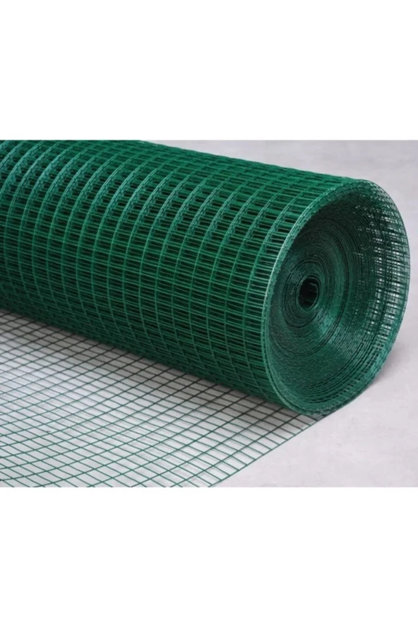 ÇİT PVC KAPLI PUNTALI YEŞİL TEL 5 MT-12X12 GÖZ ARALIKLI ürün görseli 1
