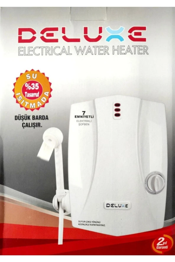 DELUXE ( BEYAZ ) ELEKTRİKLİ ŞOFBEN 7.500-9000W - 6 KADEME ürün görseli 1
